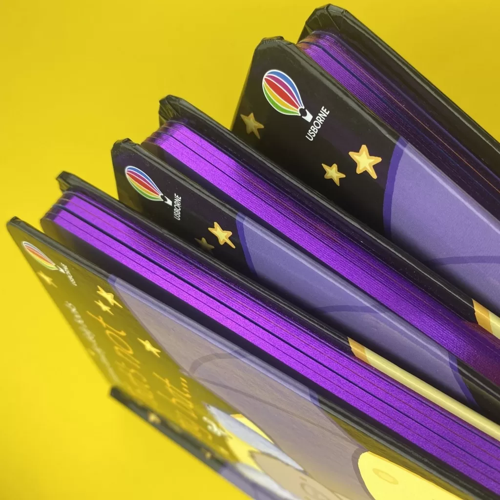 A picture of the That's Not My Bat book's foiled edges